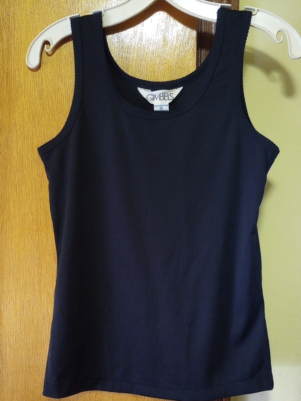 Gimbels Small Neutral Black Sleeveless Polyester Top